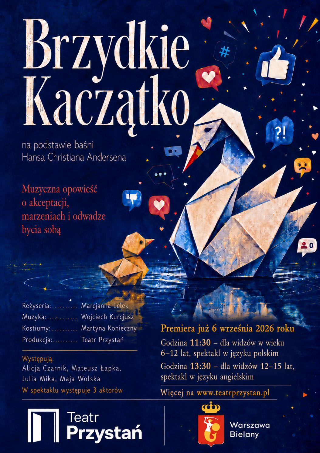 Plakat spektaklu Brzydkie kaczątko